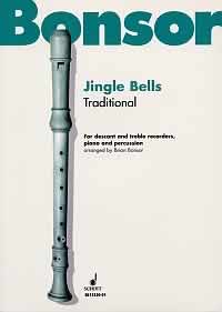 Jingle Bells. Soprano- and treble recorder, percussion and piano. Set of parts in groups