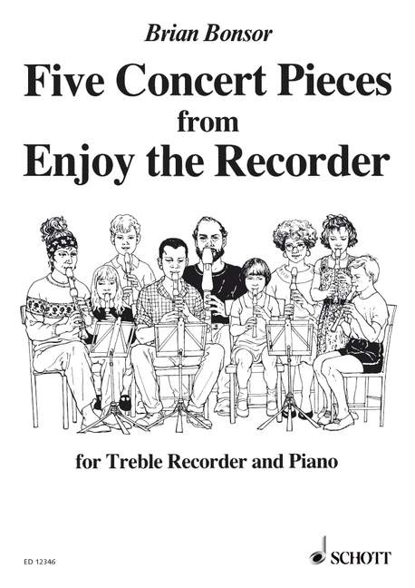 Five Concert Pieces, from Enjoy the Recorder, treble recorder and piano. 9790220115462