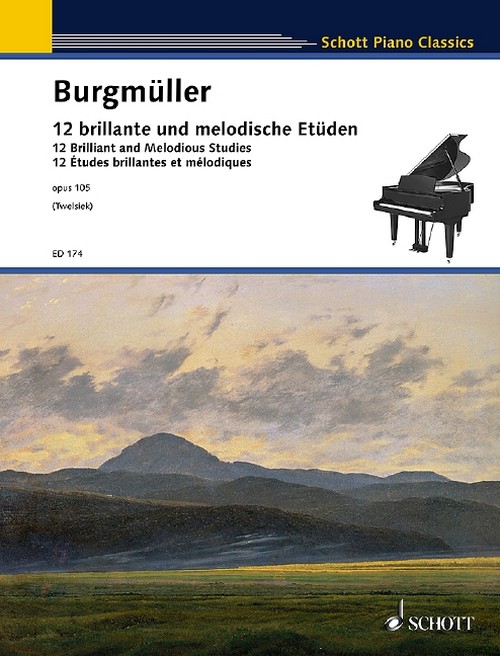 Twelve Brilliant and Melodious Studies op. 105, piano