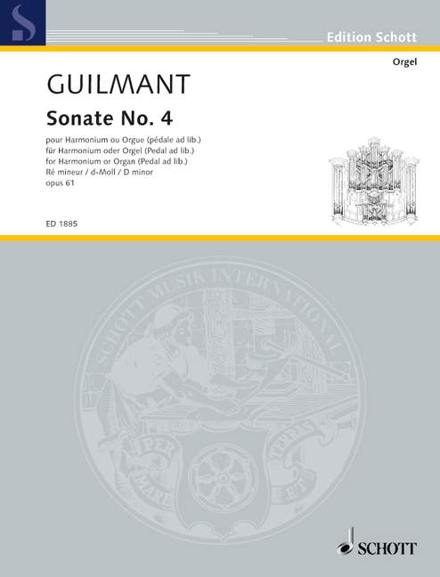 Sonata No. 4 D minor op. 61, harmonium or organ (Pedal ad lib.)