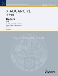 Datura op. 57, flute, violin, cello and piano, score and parts