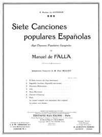 Siete canciones populares españolas, nº 4: Jota, canto y piano (voz alta). 9780000021885