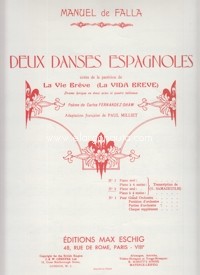 Danse espagnole nº 2, de La vie brève (La vida breve), pour piano. 9790045007591