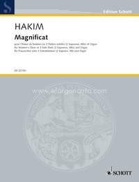 Magnificat, female choir or 3 solo parts (SSA) and organ, choral score