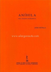 Aníhila, para conjunto instrumental. 9788488120359