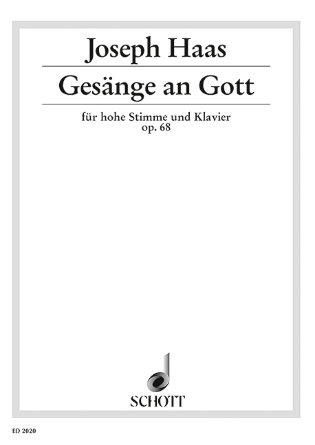 Gesänge an Gott op. 68, 6 Poems, voice and piano. 9790001035279