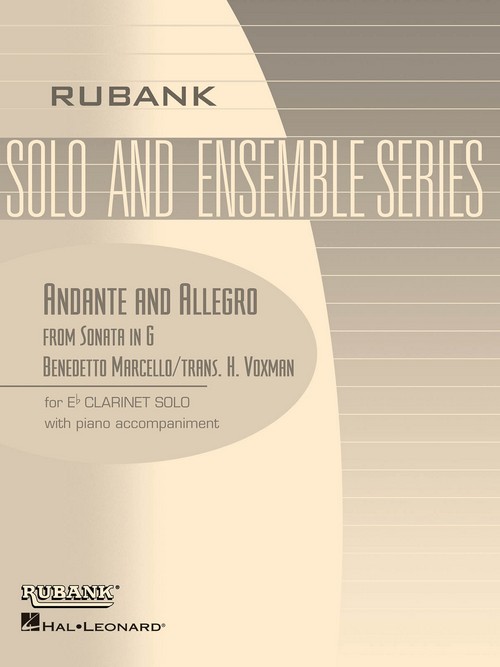 Andante and Allegro from Sonata in G, for Eb Clarinet with Piano Accompaniment. 70151