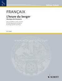 L'heure du berger, Musique de brasserie, string quintet and piano, score and parts. 9790001157278