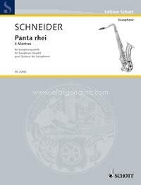 Panta rhei, 4 Mantras for Saxophone Quartet, score and parts. 9790001153652