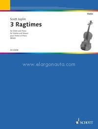 3 Ragtimes, violin and piano. 9790001153775