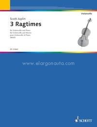 Three Ragtimes, cello and piano. 9790001153799