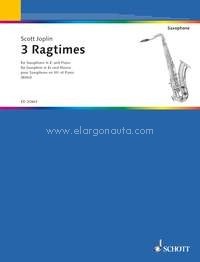 3 Ragtimes, alto saxophone (in Eb) and piano
