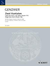 Two Cantatas GeWV 93, Lobet den Herrn, alle Völker (Psalm 117). Singet dem Herrn (Psalm 136), tenor (soprano), trombone (cello) and organ. 9790001154031