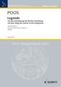 Legende, von der Entstehung des Buches Taoteking auf dem Weg des Laotse in die Emigration, mixed choir and piano, score