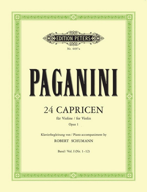 24 Caprices for Violin, op. 1, with Piano Accompaniment, vol. 1 (No. 1-12). 9790014028619