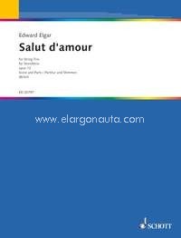 Salut d'amour D major op. 12, string trio, score and parts