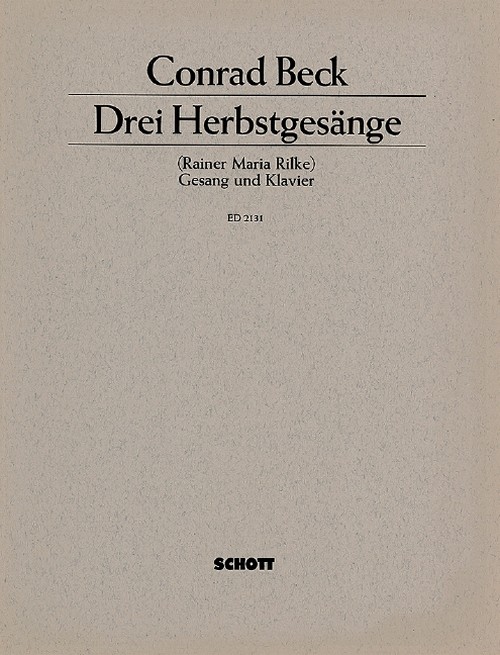3 Herbstgesänge, voice and piano (organ)