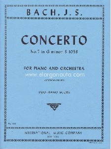 Concerto No.7 G minor BWV 1058, for 2 pianos. 9790220408854