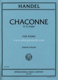 Chaconne G major, for piano. 9790220410215