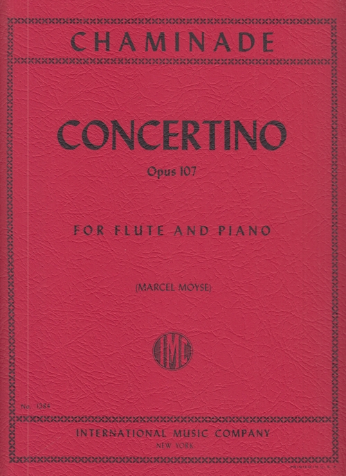 Concertino op. 107, for flute and piano. 9790220428715