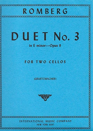 Duet No. 3 E Minor Op. 9, for 2 Cellos. 9790220411434