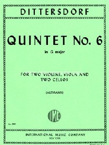 STR.QUINTET No.6 Gmaj, for 2Vln Vla 2Vc