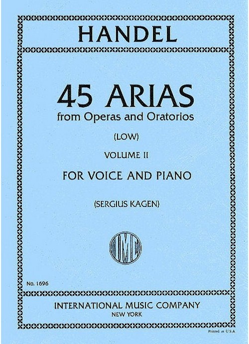 45 Arias, ser. II, for Low Voice and Piano