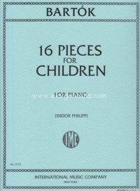 16 Pieces for Children, for piano. 9790220429019