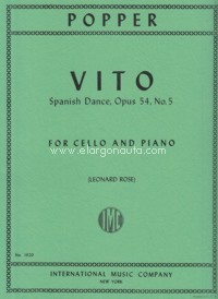 Vito. Spanish Dance, Op. 54/5, for Cello and Piano. 9790220414091