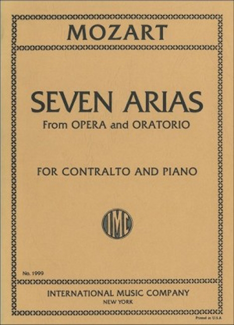7 ARIAS AltoSop.Vce Pft, for Contralto and Piano