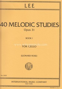 40 Melodic Studies op. 31, vol. 1, for Cello. 9790220415722