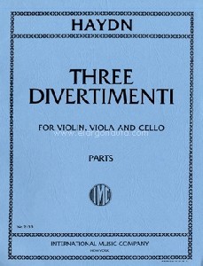 Three divertimenti, for Violin, Viola and Cello. 9790220416781