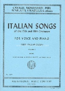 Italian Songs of 17/18th Century Vol. 2, for High Voice and Piano