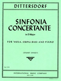 Sinfonia Concertante in D Major, for Viola, String Bass and Piano. 9790220417702