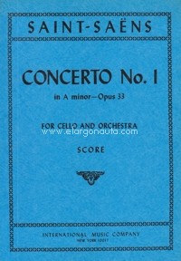 Cello Concerto No. 1 A minor, Op. 33 for cello and orchestra. 9790220417931