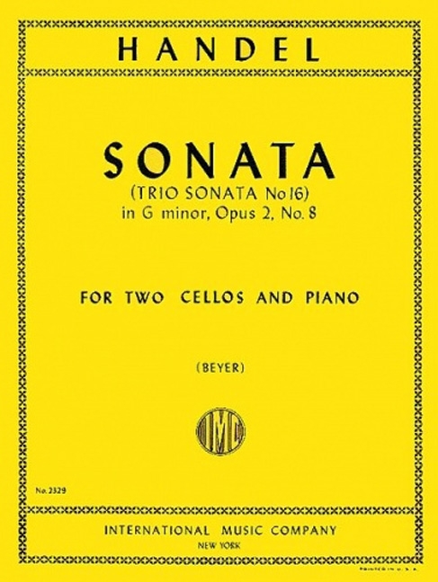 Sonata G Minor Op. 2/8, for 2 Cellos and Piano