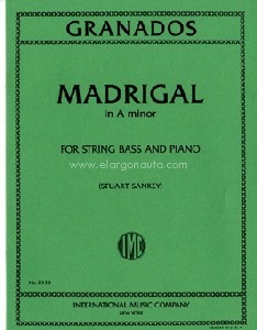 Madrigal A minor, for Double Bass and Piano