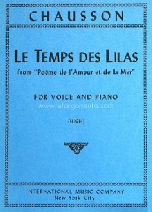 Le Temps des Lilas, for High Voice and Piano. 9790220418891