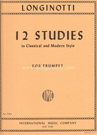 12 Studies in Classical and Modern Style, for Trumpet. 9790220418914