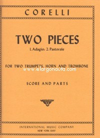 2 Pieces: Adagio & Pastorale, for Horn, Two Trumpets and Trombone. 9790220419348