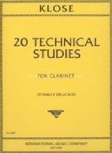 20 Technical Studies, for Clarinet