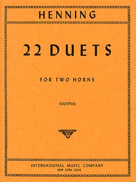 22 Duets, for 2 Horns. 9790220420849