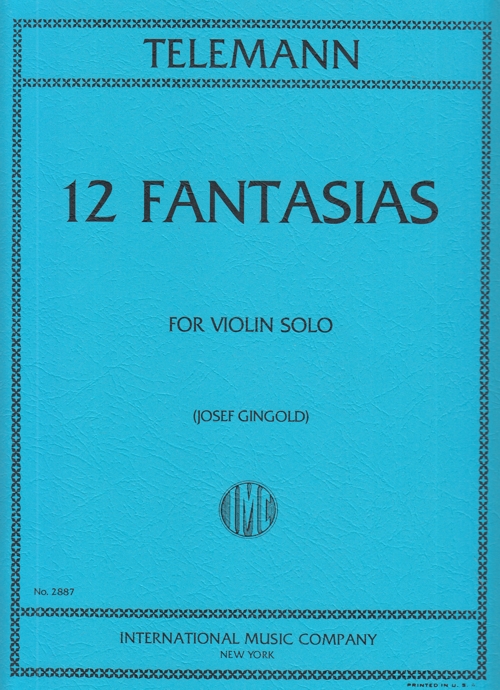 Twelve Fantasias, for violin