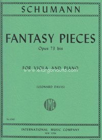Fantasy Pieces op.73, for viola and piano. 9790220424397