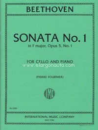Sonata No. 1 F major Op. 5/1, for Cello and Piano. 9790220425486