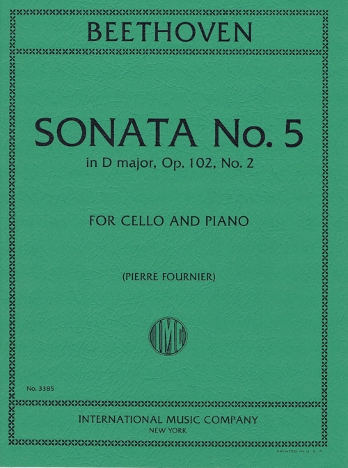 Sonata No. 5 D major Op. 102/2, for Cello and Piano