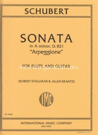 Sonata in A Minor, D. 821, "Arpeggione", for Flute and Guitar. 9790220425905