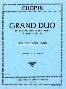 Grand Duo on themes from Meyerbeer's Robert le diable, for flute and piano. 9790220426032