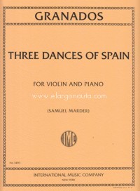 Three Dances of Spain, for violin and piano. 9790220426421