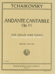 Andante Cantabile op. 11, for Cello and Piano